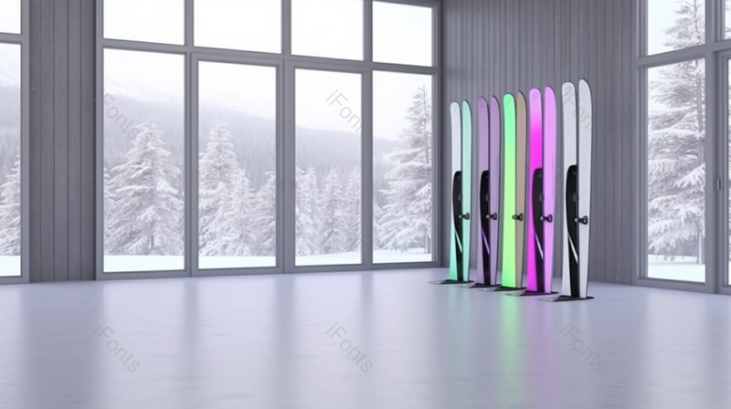 室内码放整齐的滑雪板子运动器材广告背景,高清,摄影图,摄影图片,图片大全,摄影图免费下载